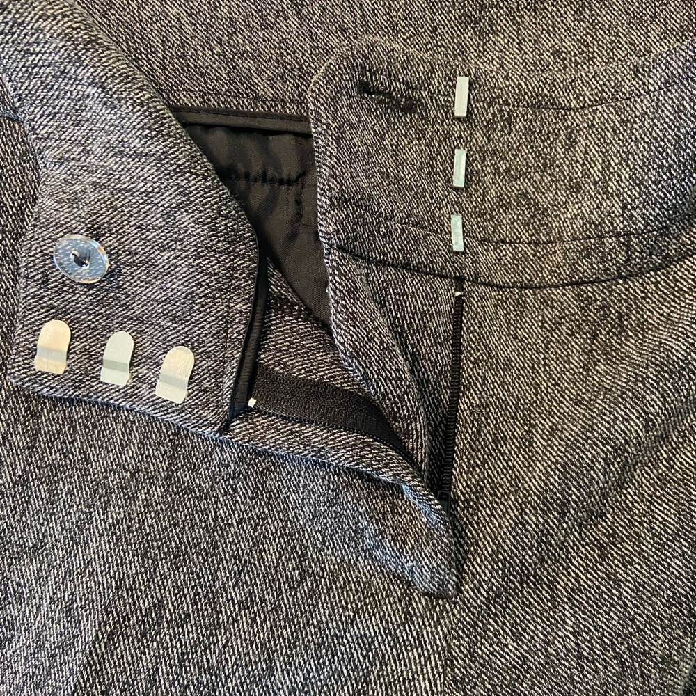 Black and White Tweed Dress Pants
